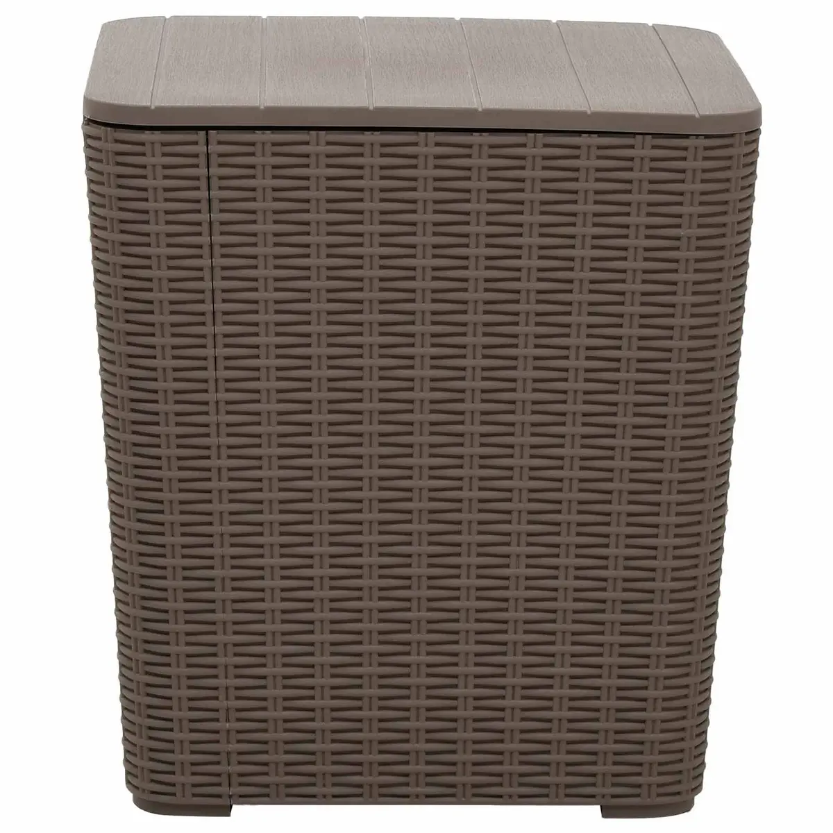 Garden Storage Table Removable Lid Light Brown Polypropylene Outdoor Furniture