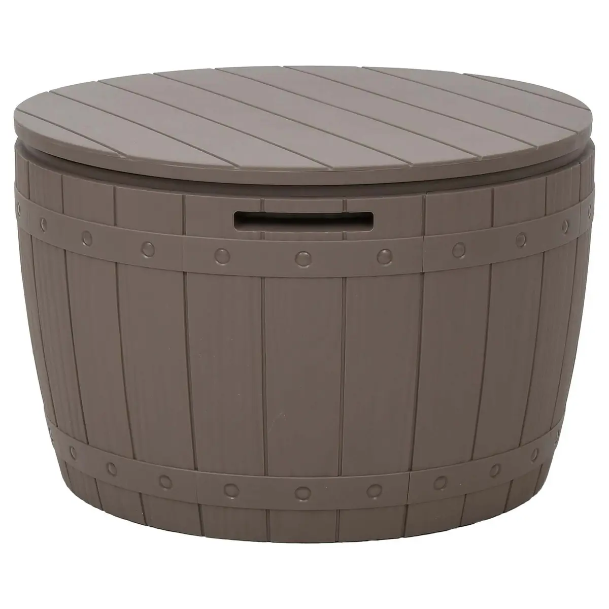 Garden Storage Box 3-in-1 Seating Table Brown Polypropylene