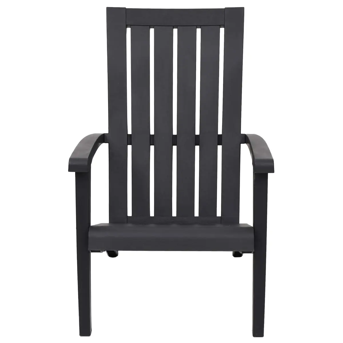 Adirondack Chair Outdoor Garden Lounge Seating Ergonomic Black Polypropylene