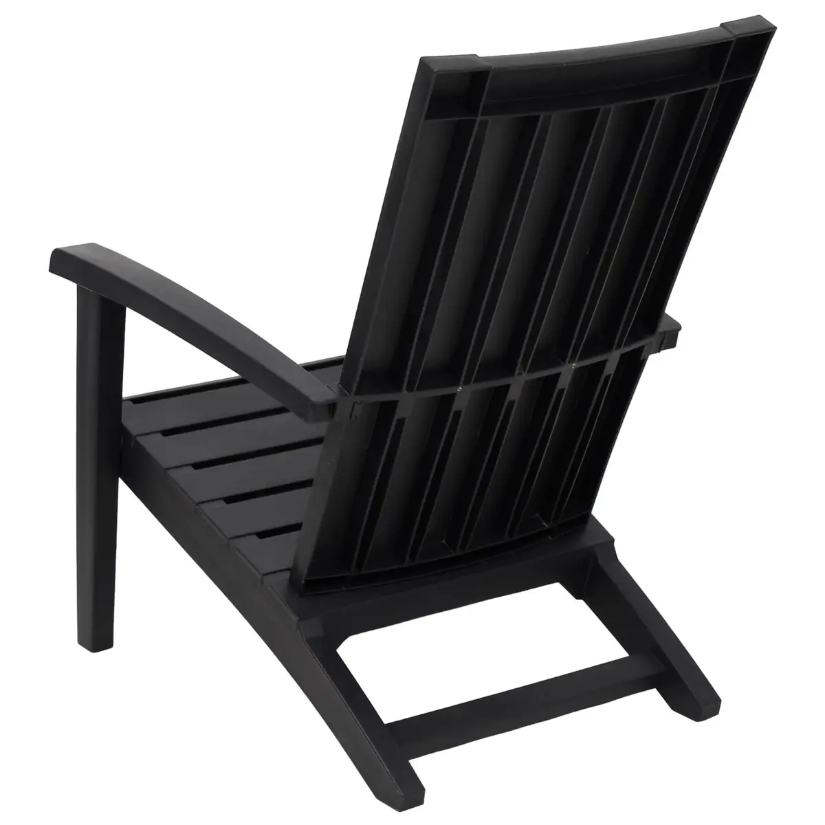 Adirondack Chair Outdoor Garden Lounge Seating Ergonomic Black Polypropylene