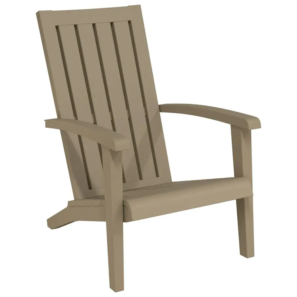 Adirondack Chair Outdoor Ergonomic Seat Light Brown