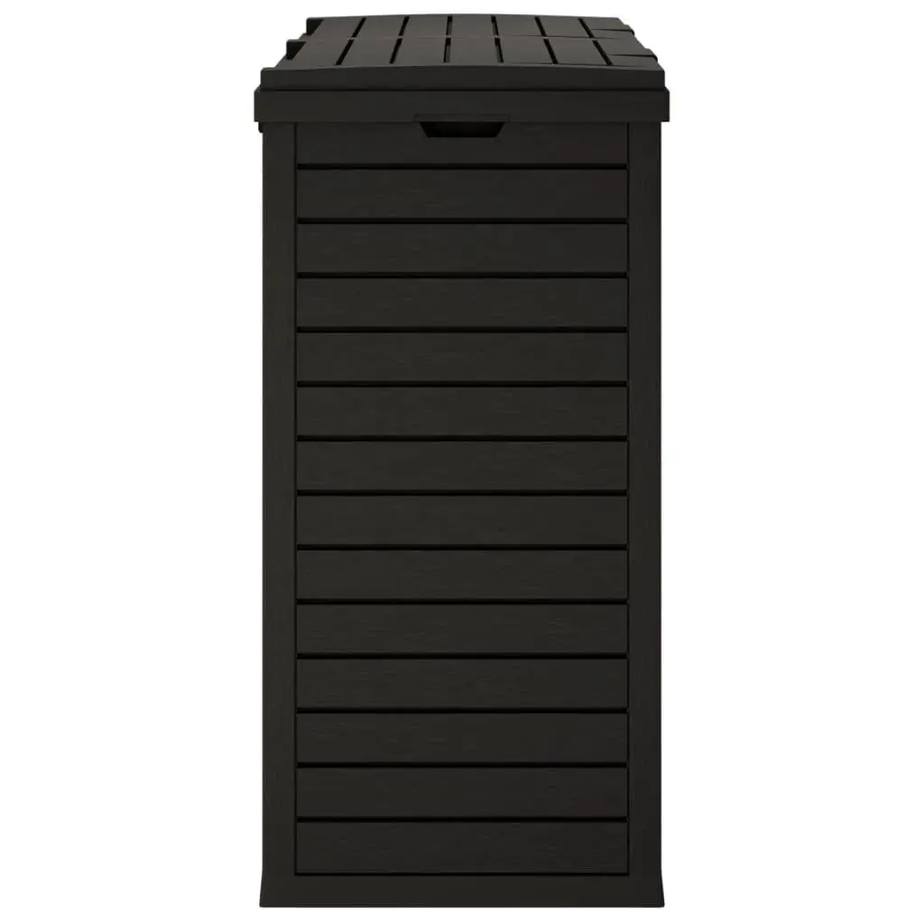 Outdoor Garbage Bin Black Double Lid Waste Containment Large Capacity 230L