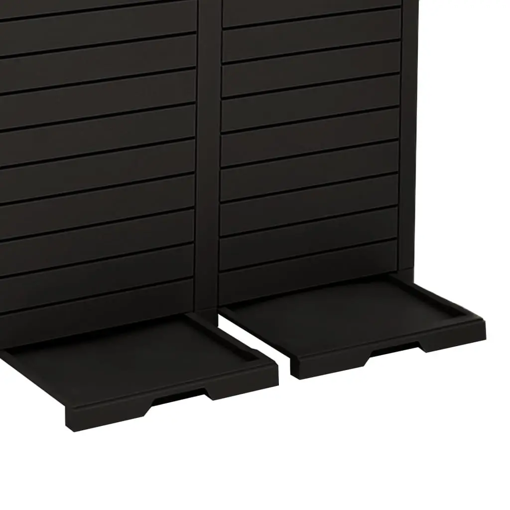 Outdoor Garbage Bin Black Double Lid Waste Containment Large Capacity 230L