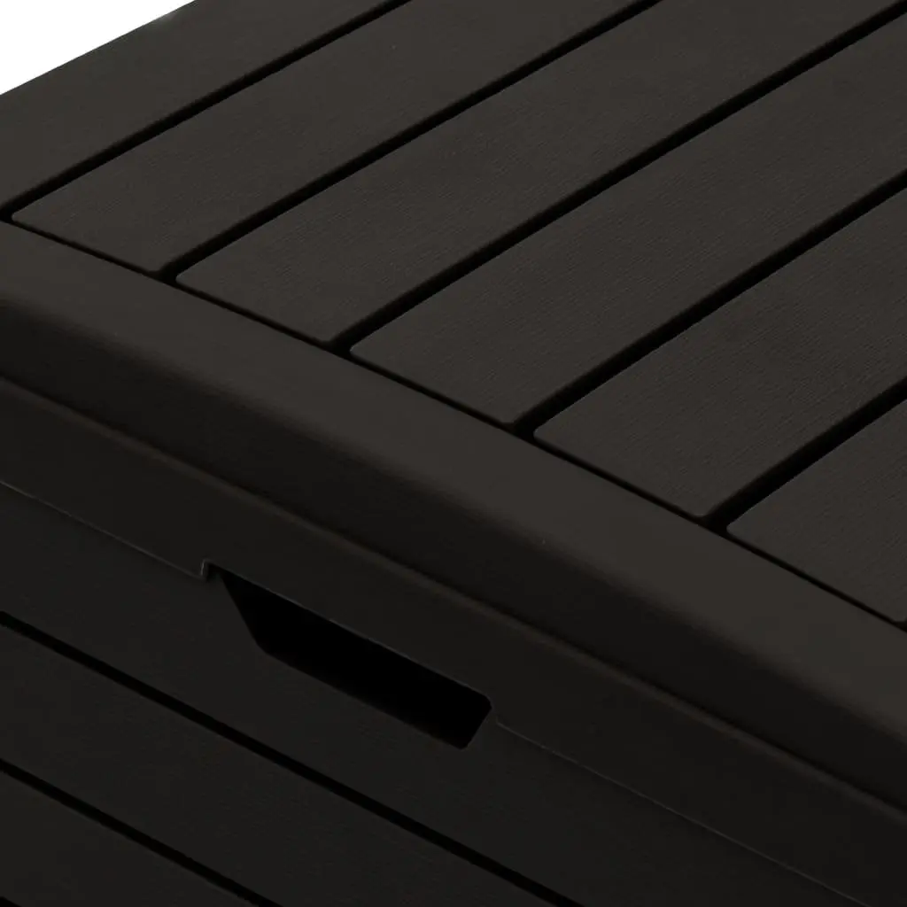 Outdoor Garbage Bin Black Double Lid Waste Containment Large Capacity 230L