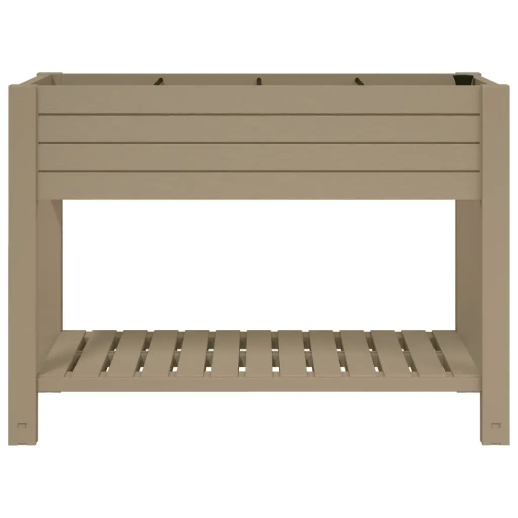 Garden Raised Bed Planter Box Self Watering 110x45x79 cm Brown Polypropylene