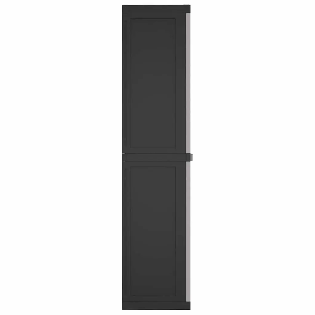 Outdoor Storage Cabinet Weather-Resistant Adjustable Shelving Grey Black