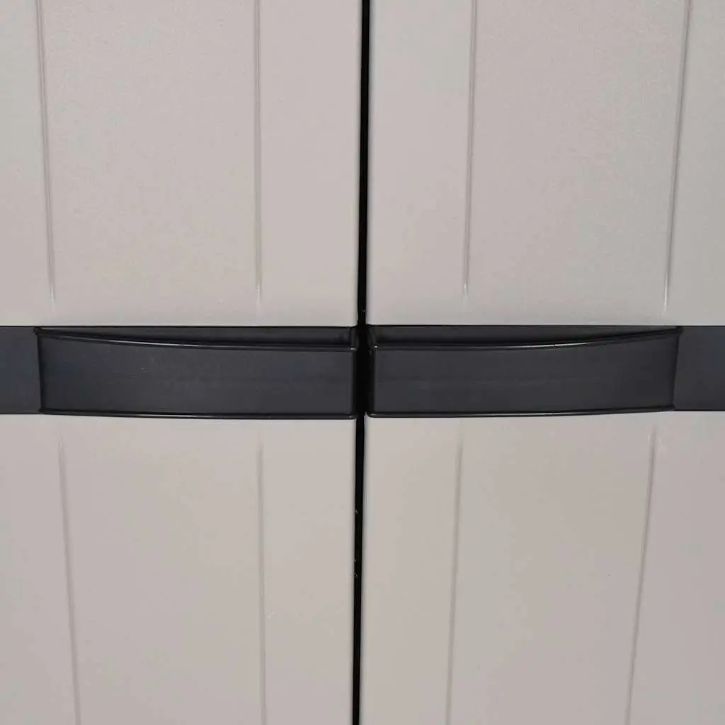 Outdoor Storage Cabinet Weather-Resistant Adjustable Shelving Grey Black