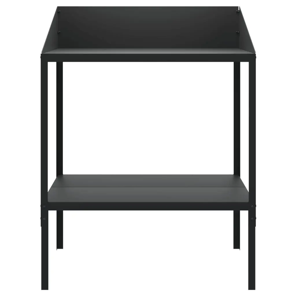 Plant Stand 2 Tier Galvanised Steel Anthracite Indoor Outdoor Flower Display Shelf