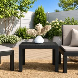 Garden Table Anthracite Outdoor Patio Furniture Polypropylene PP Balcony Terrace