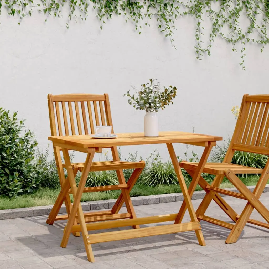 Folding Garden Table 90x52.5x65cm Solid Wood Acacia Brown Outdoor Patio Dining