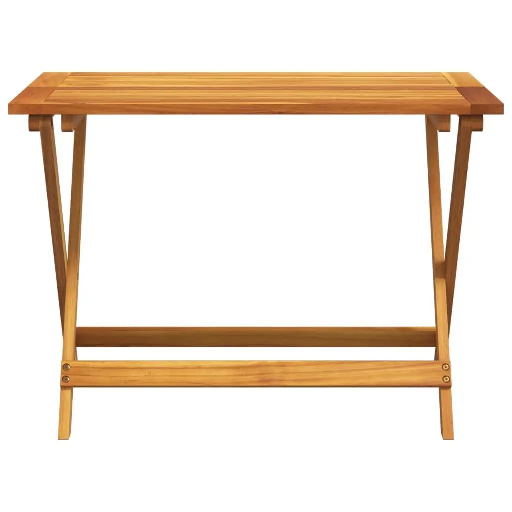 Folding Garden Table 90x52.5x65cm Solid Wood Acacia Brown Outdoor Patio Dining