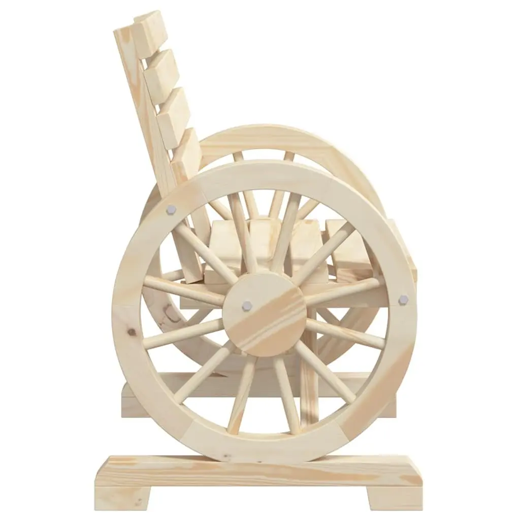 Outdoor Garden Chair Solid Wood Fir Brown with Armrests and Backrest