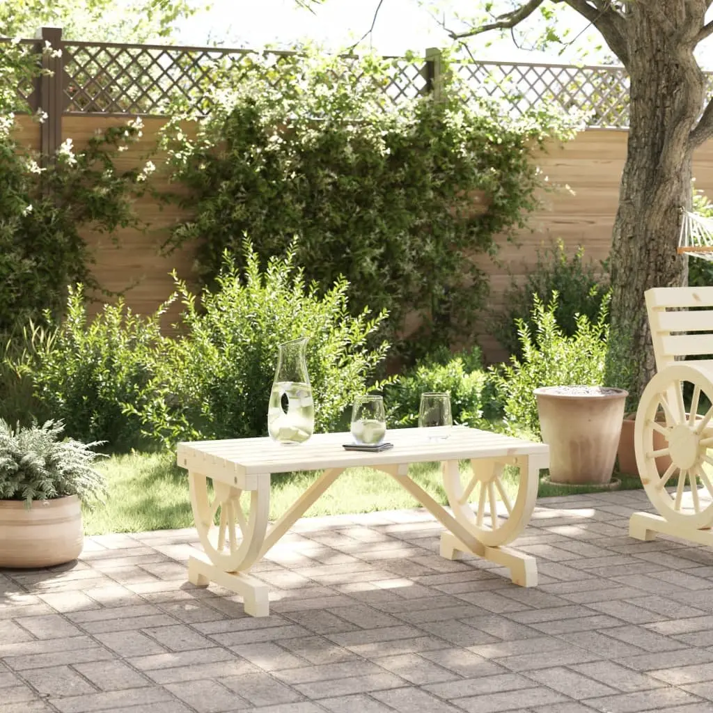 Garden Coffee Table Solid Fir Wood 90x50x40 cm Brown Outdoor Patio Furniture