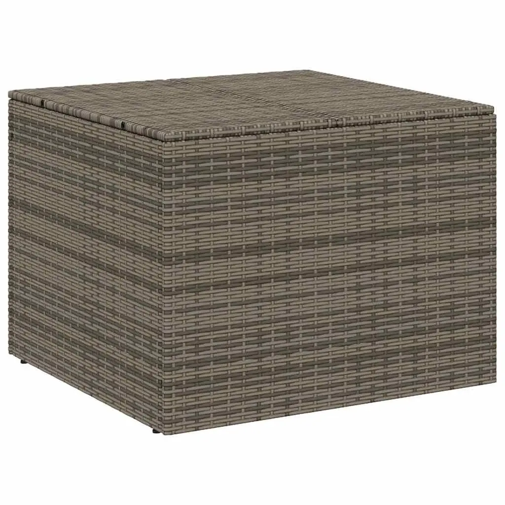 Garden Storage Box Water-Resistant Bag 291L Grey Poly Rattan Steel