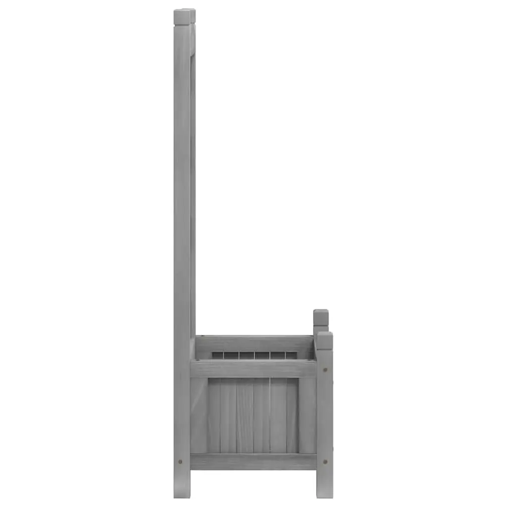 Wooden Planter with Trellis Solid Fir Grey Garden Climbing Plant Support