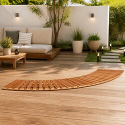 Hot Tub Steps Wooden 2 Pieces Solid Acacia Slatted Design Outdoor Spa Access