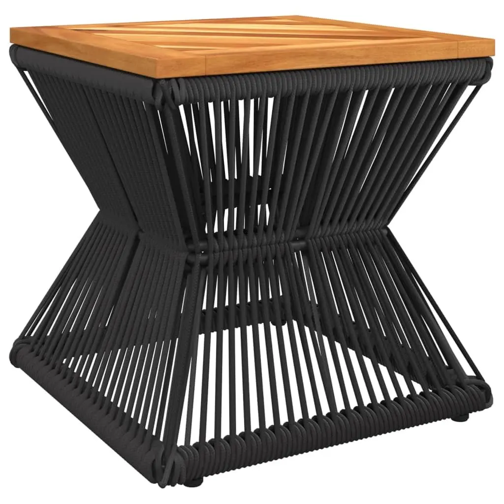 Coffee Table Solid Acacia Wood Top Steel Wire Base Brown Compact Living Room Accent Furniture