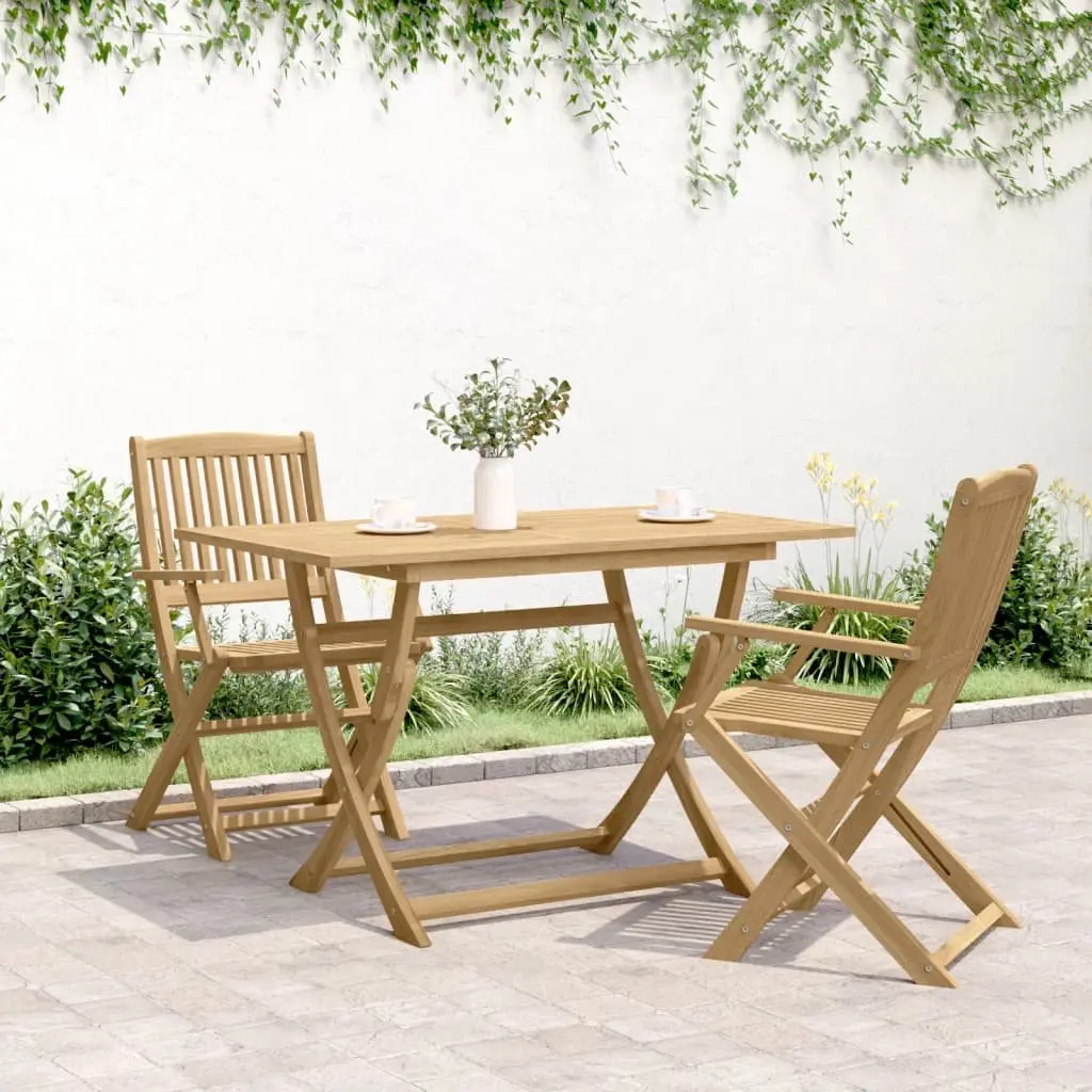 Folding Garden Table 120x70x75cm Outdoor Dining Acacia Wood Patio Furniture