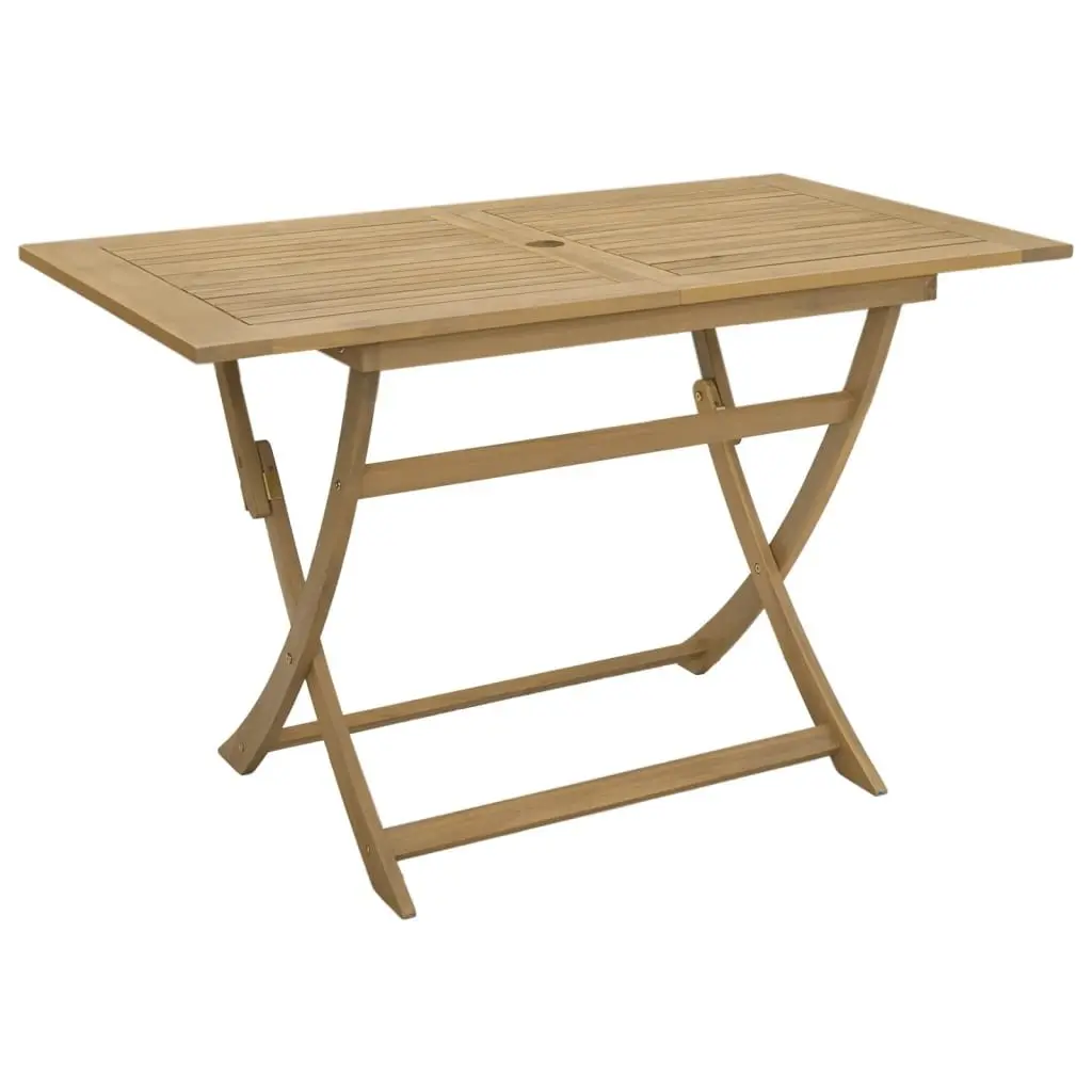 Folding Garden Table 120x70x75cm Outdoor Dining Acacia Wood Patio Furniture