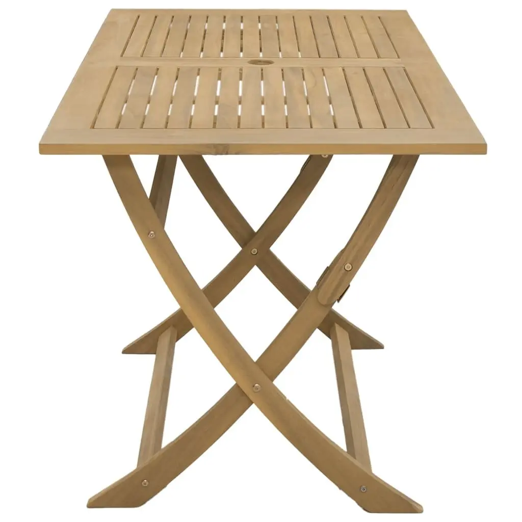 Folding Garden Table 120x70x75cm Outdoor Dining Acacia Wood Patio Furniture