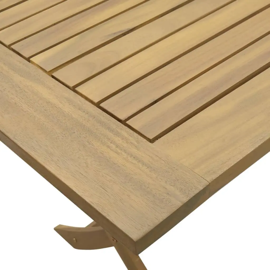 Folding Garden Table 120x70x75cm Outdoor Dining Acacia Wood Patio Furniture