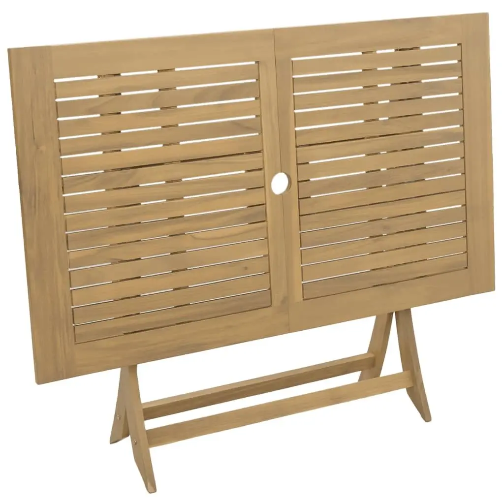Folding Garden Table 120x70x75cm Outdoor Dining Acacia Wood Patio Furniture