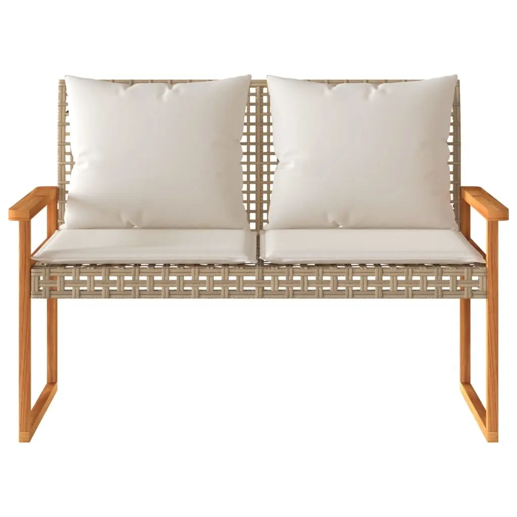 4 Piece Garden Lounge Set Beige Poly Rattan Outdoor Furniture Patio Sofa Chair