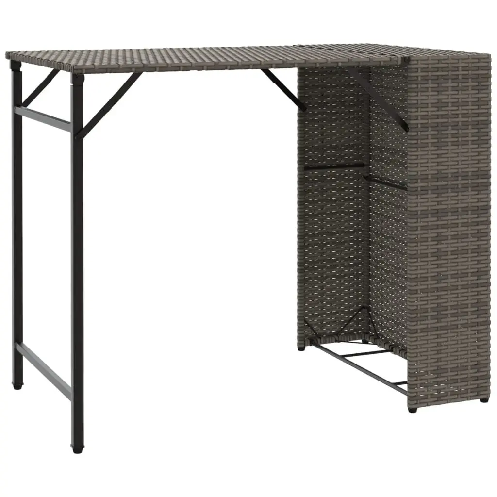 5 Piece Garden Dining Set Foldable Grey Outdoor Furniture Patio Backyard