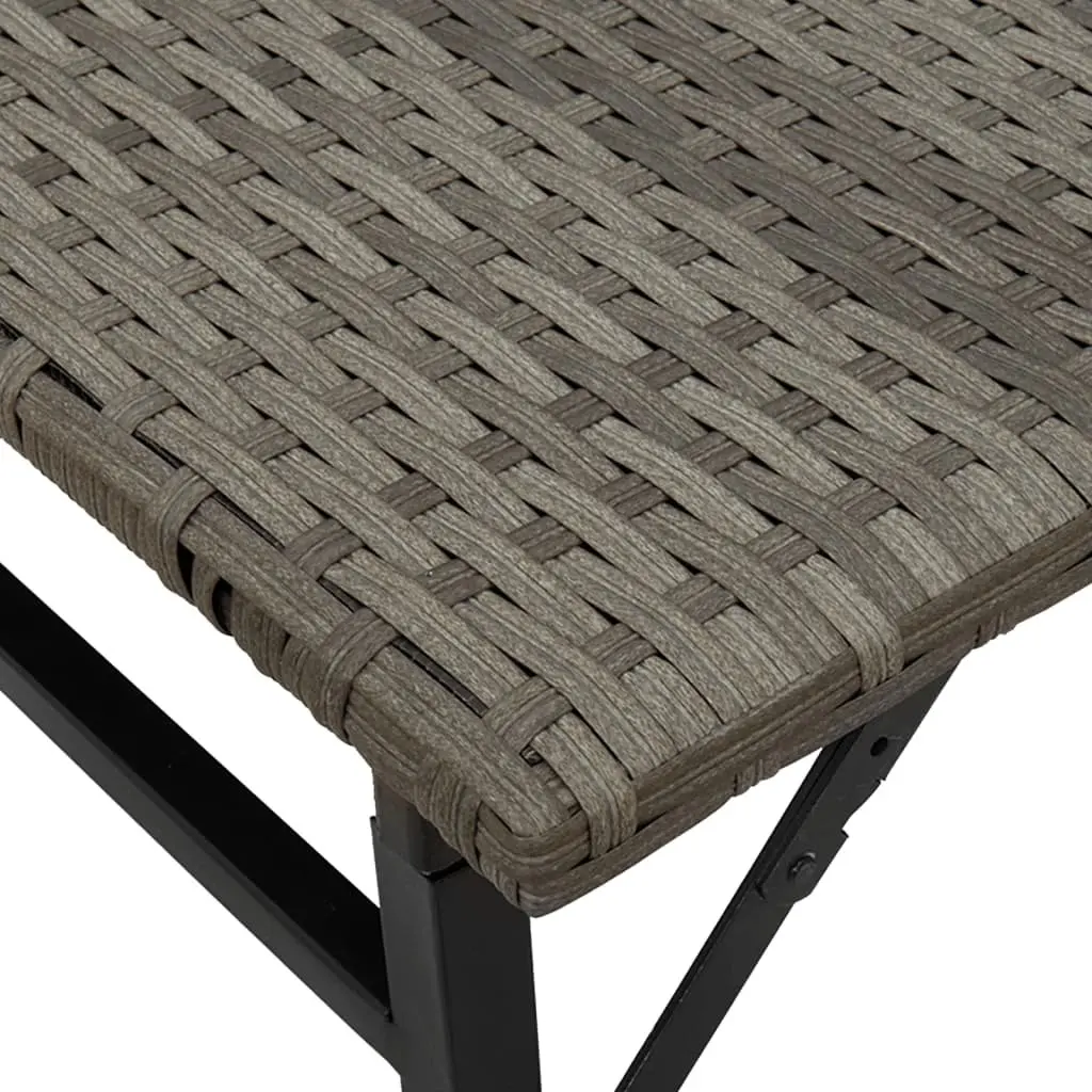 5 Piece Garden Dining Set Foldable Grey Outdoor Furniture Patio Backyard