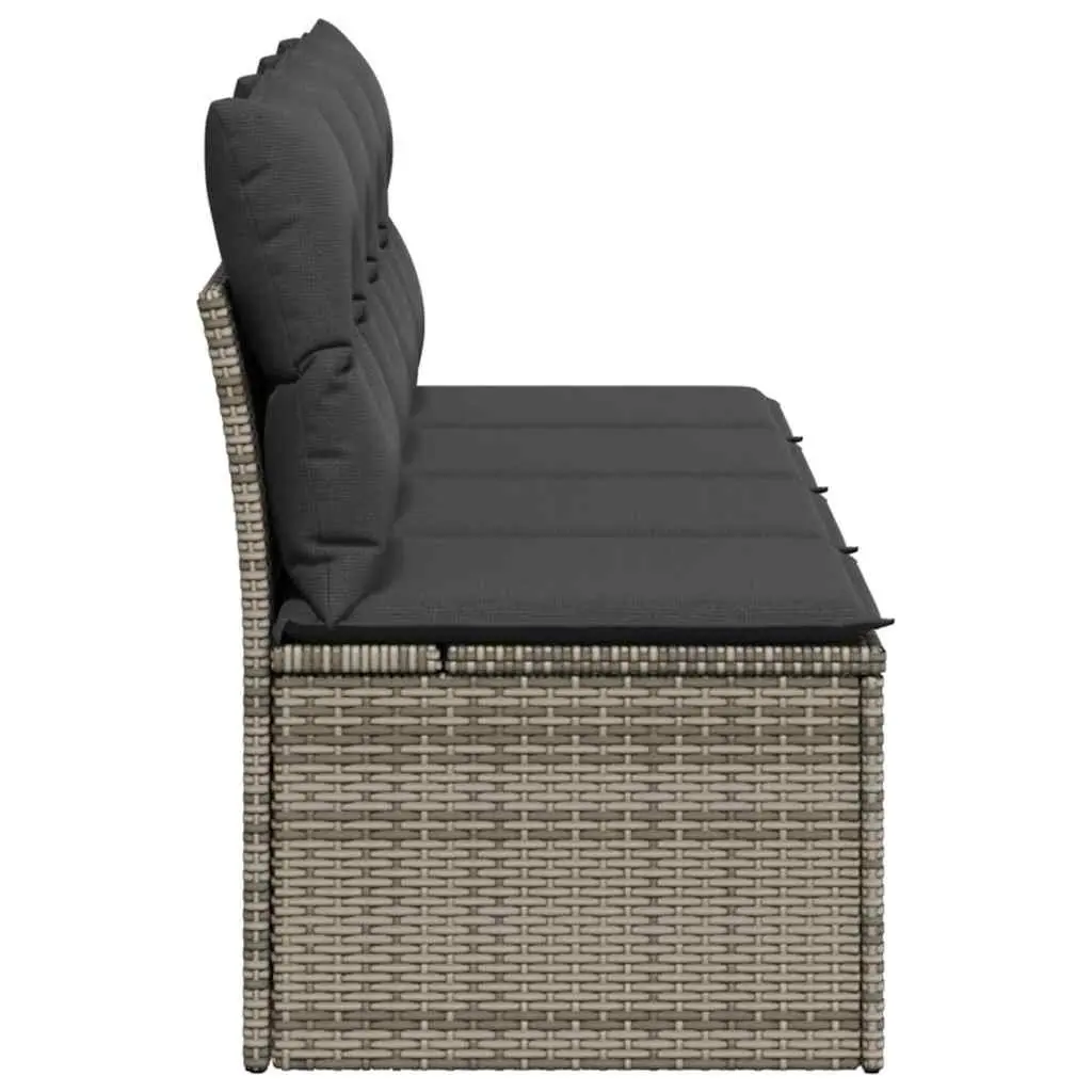 4-Seater Garden Sofa with Cushions Outdoor Patio Seating Grey Modular Furniture