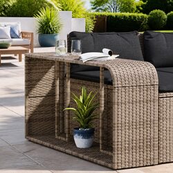 Storage Shelves 2 Pieces Grey Poly Rattan Outdoor Garden Furniture Backyard