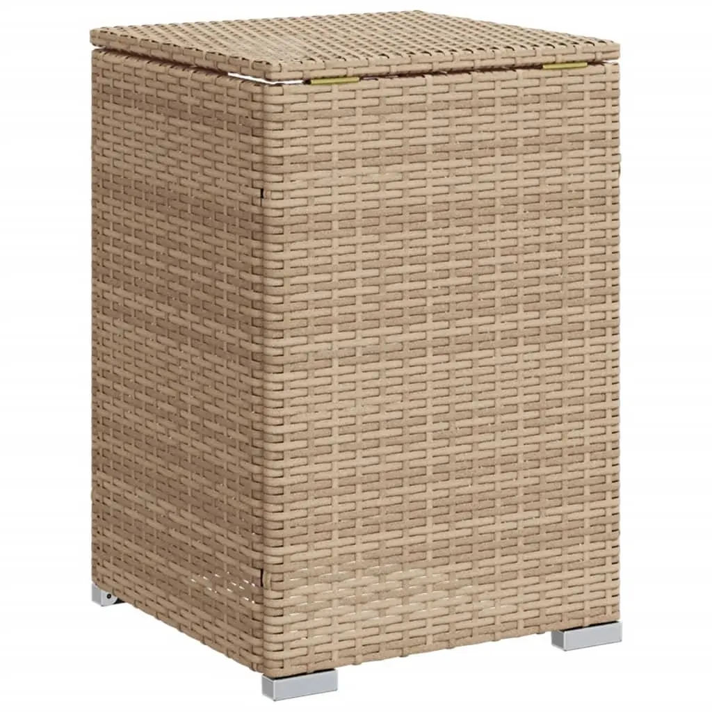 Outdoor Propane Tank Cover Side Table Beige PE Poly Rattan Garden Furniture
