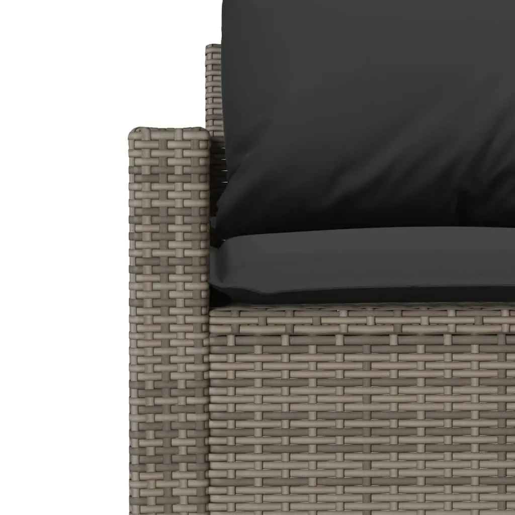 4 Piece Garden Sofa Set with Cushions Grey Outdoor Furniture Patio Seating