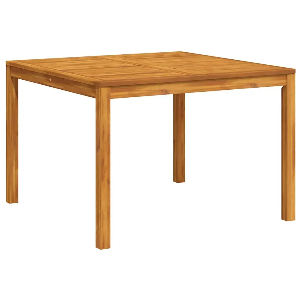 Garden Dining Table Solid Acacia Wood Square 110x110x75cm Brown Outdoor Patio Furniture