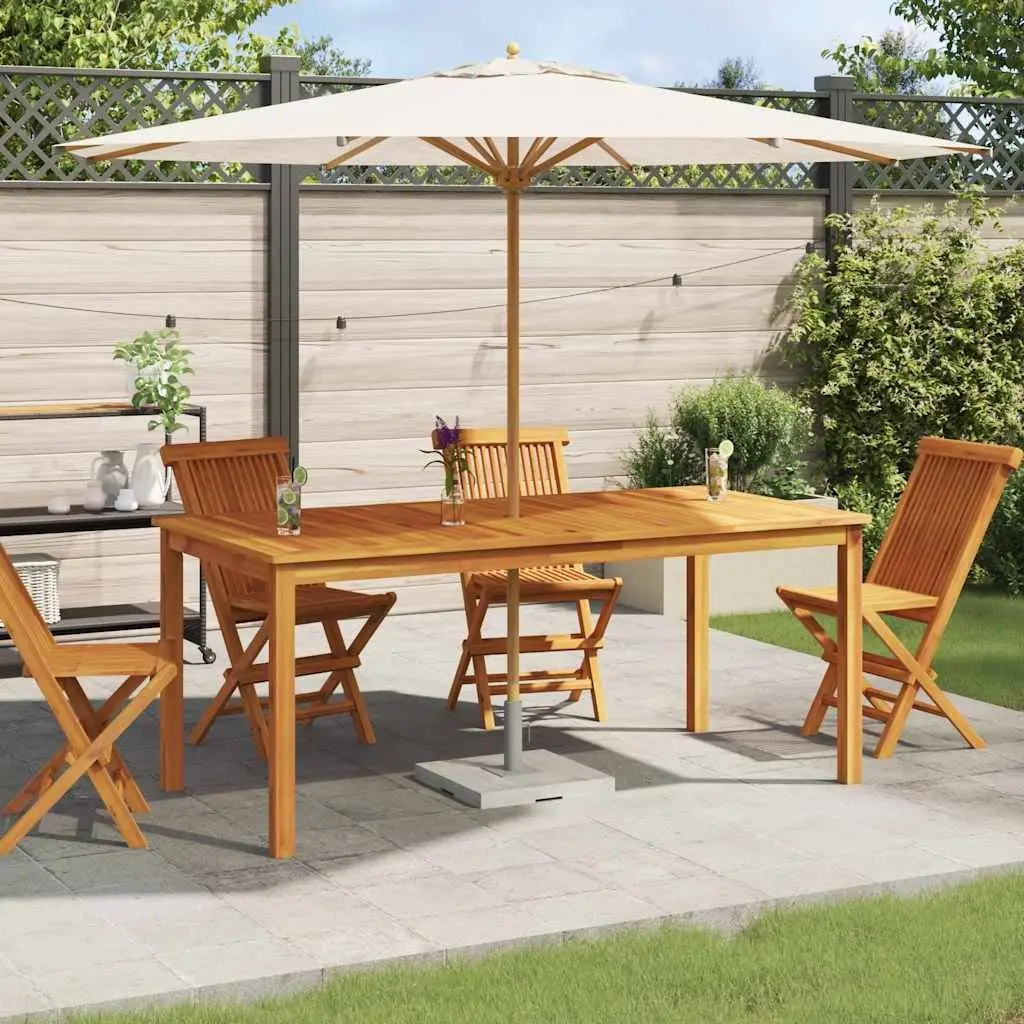 Outdoor Dining Table 180x90x75cm Garden Furniture Brown Solid Wood Acacia