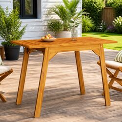 Outdoor Dining Table 110x56x75cm Garden Patio Furniture Solid Wood Acacia Brown