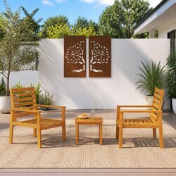 Outdoor Sectional Sofa Chair Set 2pcs Garden Patio Lounge Seating Furniture
