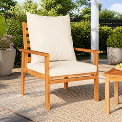 Outdoor Sectional Sofa Chair 2pcs with Cushion Garden Patio Lounge Seating Set