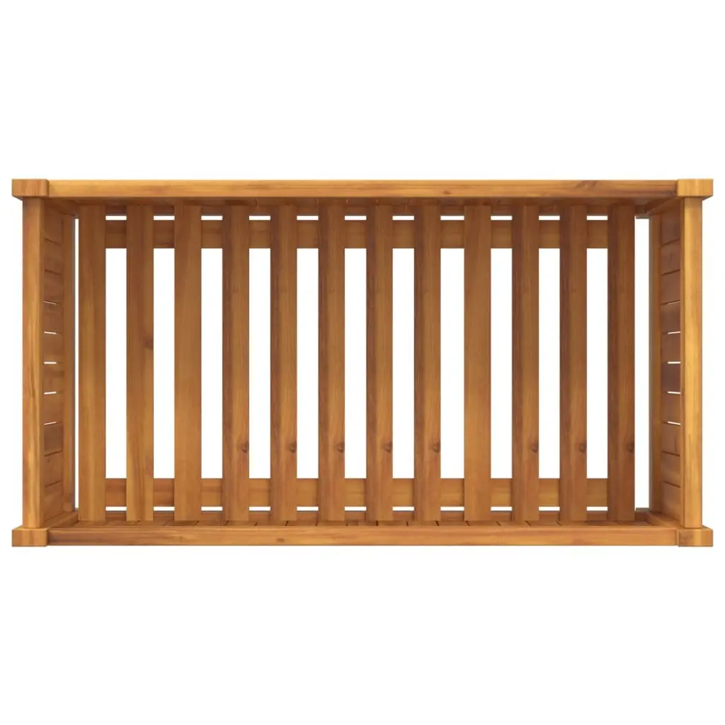 Wooden Garden Planter Box Solid Acacia Wood Outdoor Flower Pot 80x42x40 cm Brown