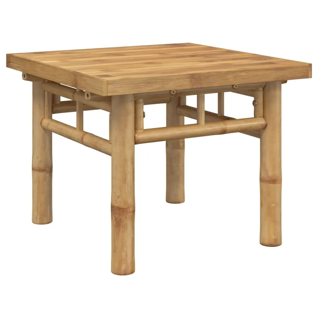 Coffee Table 45x45x35 cm Brown Bamboo Slat Design Indoor Outdoor Accent Side
