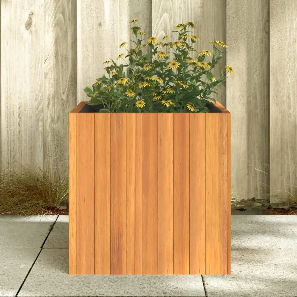Garden Planter Box Solid Wood 45x45x45cm Brown