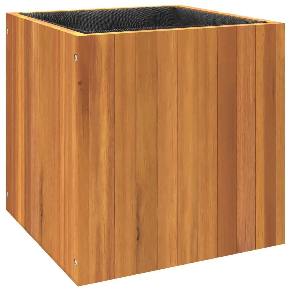 Garden Planter Box Solid Wood 45x45x45cm Brown