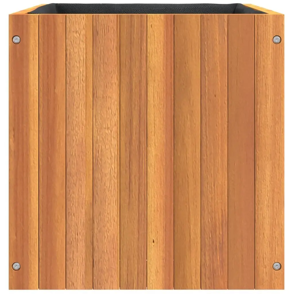 Garden Planter Box Solid Wood 45x45x45cm Brown