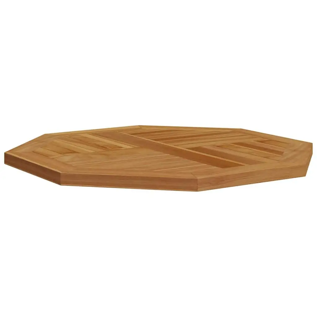 Octagonal Wooden Table Top Solid Teak 60x60cm Brown Garden Dining Replacement Parasol