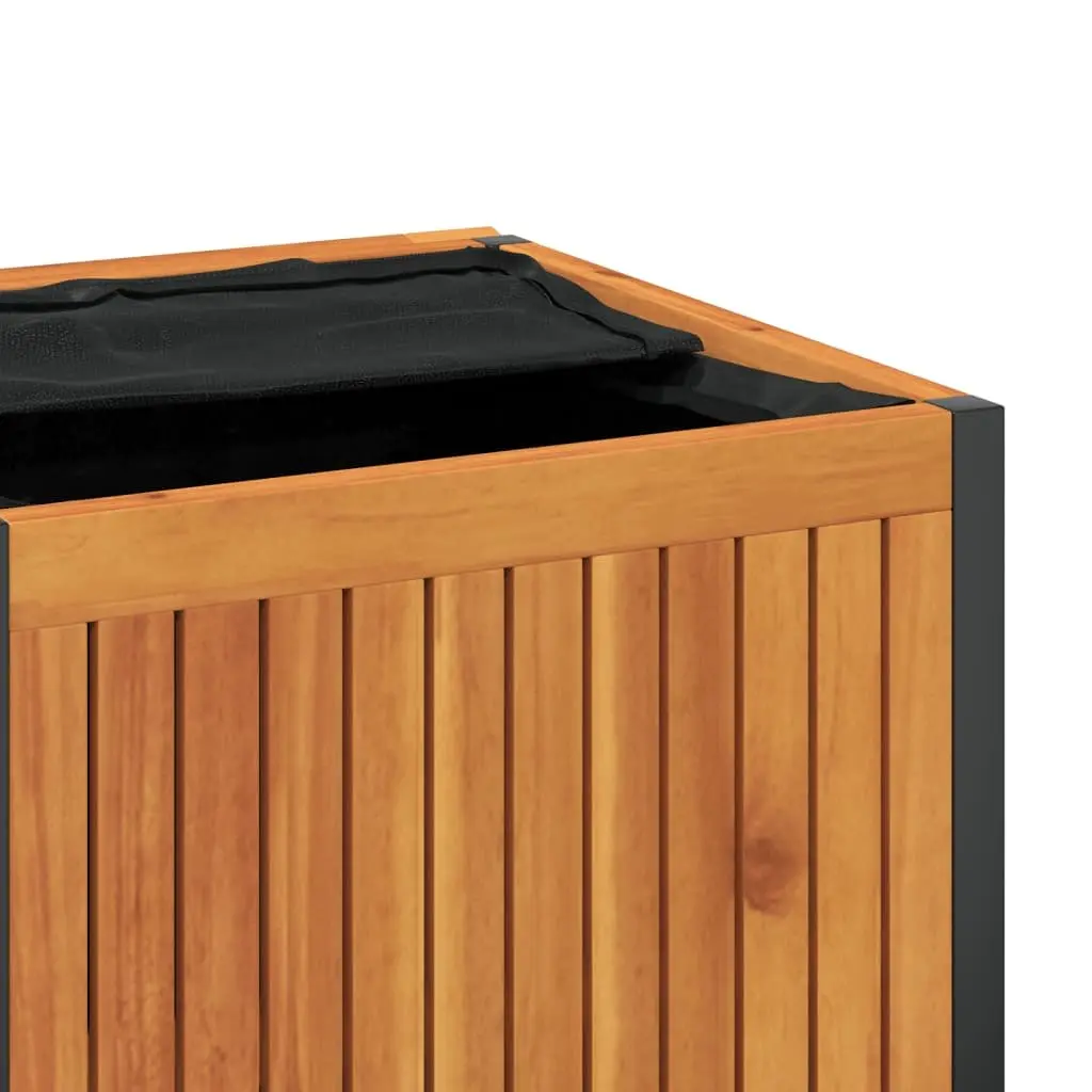 Outdoor Cushion Storage Box 110x45x42/53cm Garden Patio Solid Wood Acacia