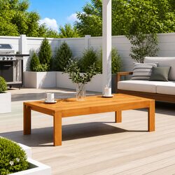 Outdoor Garden Table 100x50x27 cm Brown Solid Wood Acacia Patio Furniture