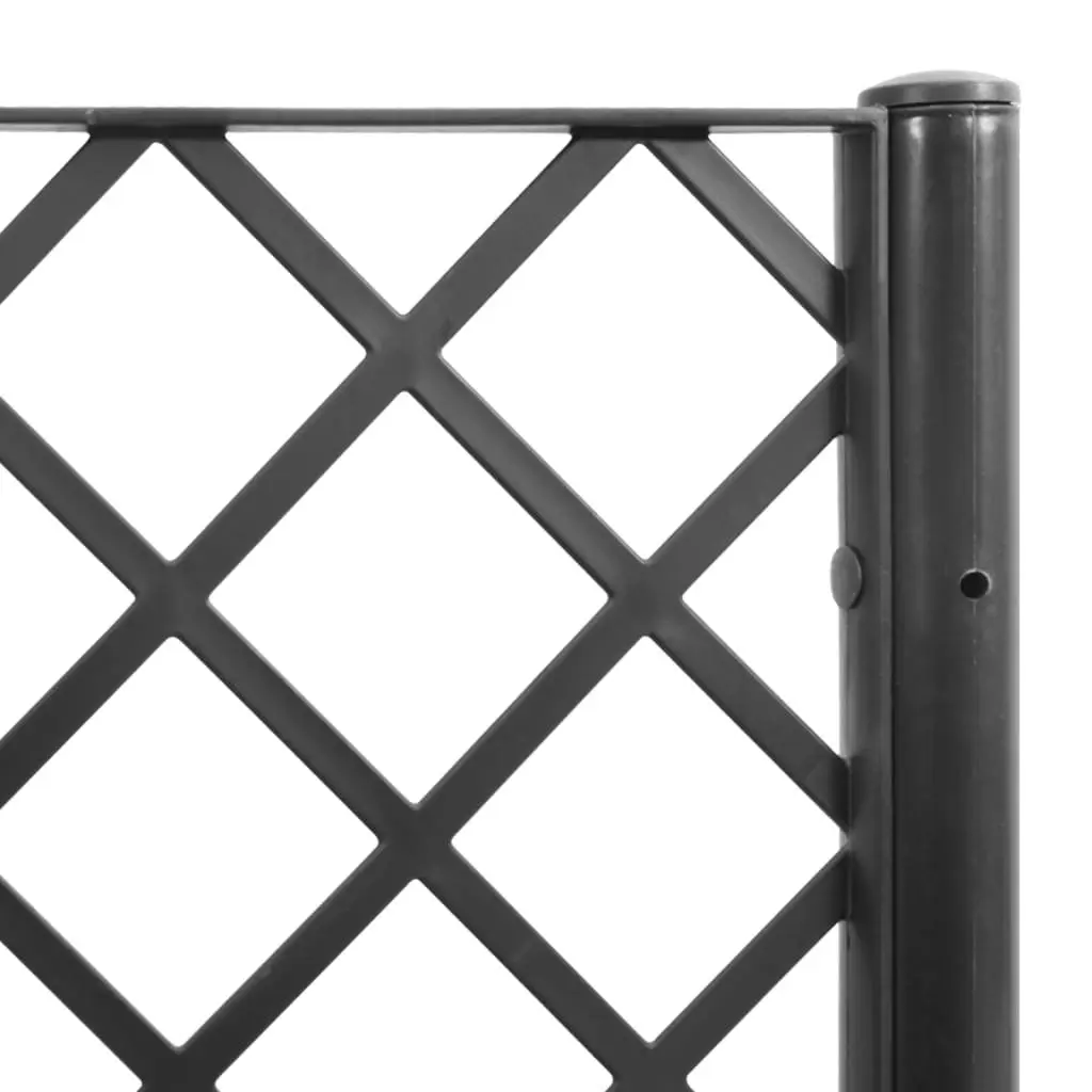 Garden Planter with Trellis Integrated Support 120x40x142cm Black