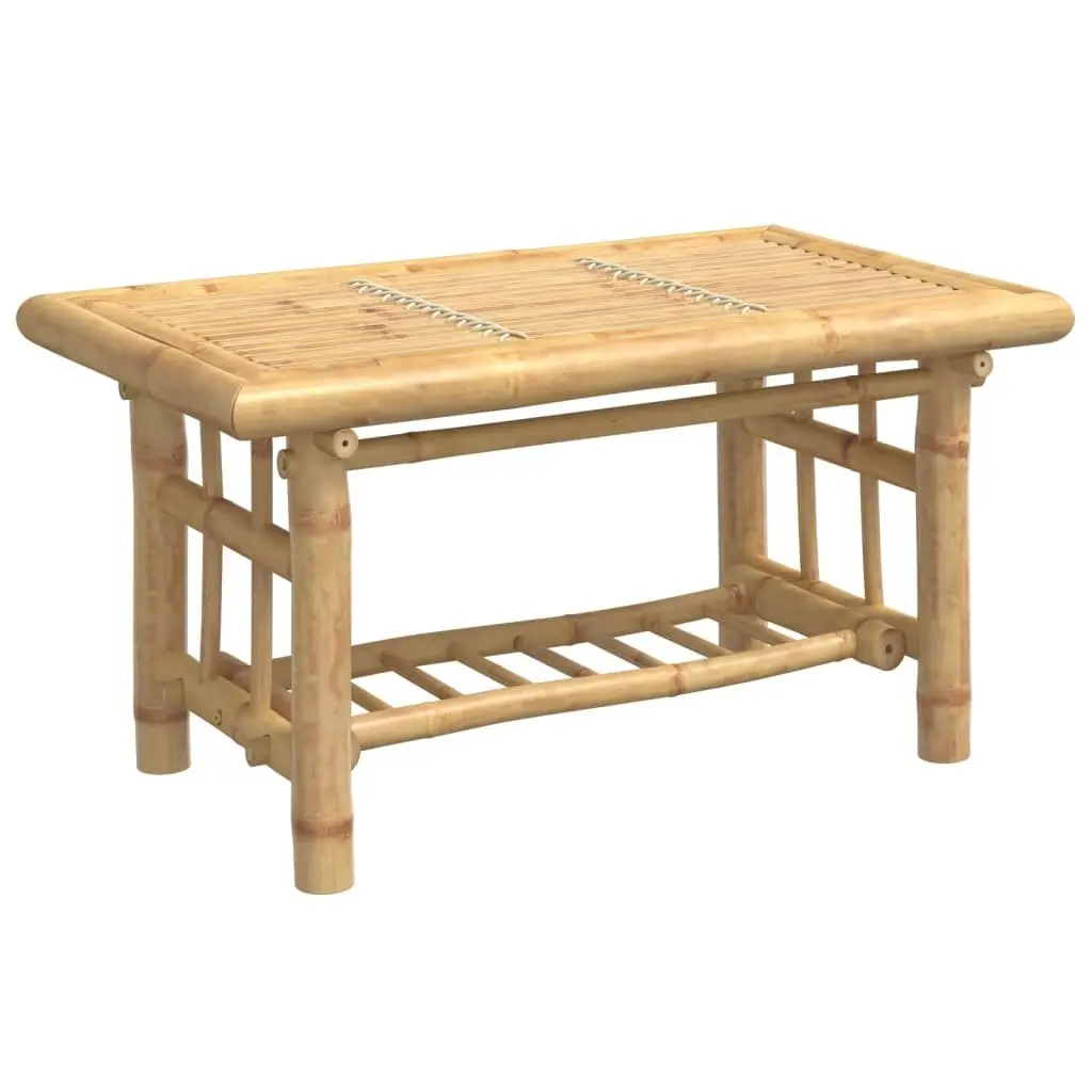 Bamboo Coffee Table Storage Shelf 70x45x36 cm Brown