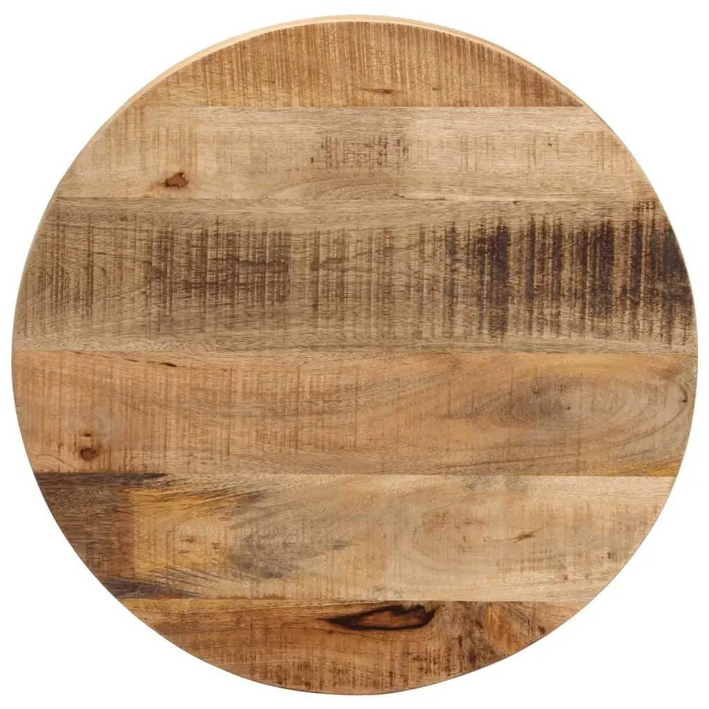 Round Wooden Table Top 50cm Solid Mango Wood Rustic Dining Kitchen Furniture