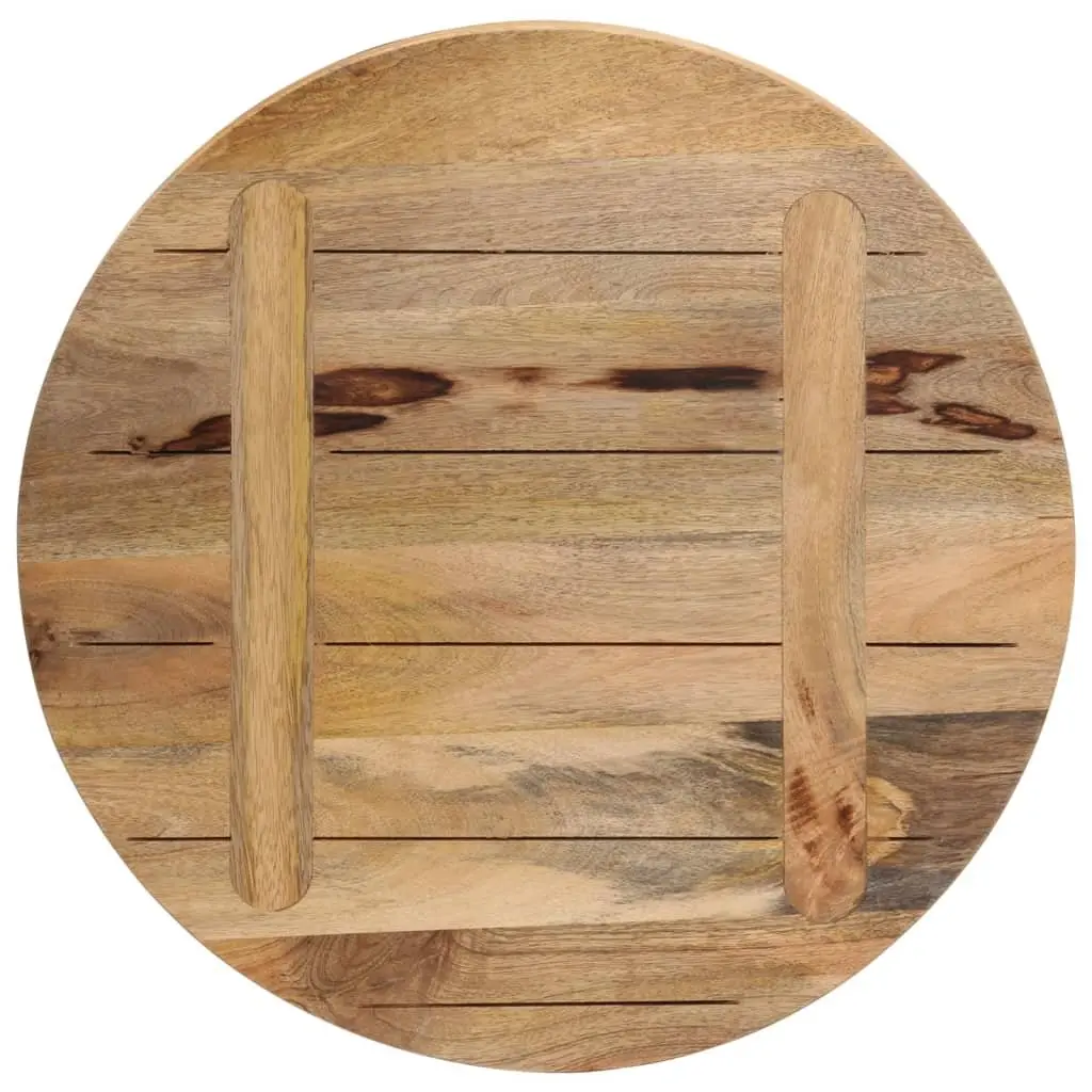 Round Wooden Table Top 50cm Solid Mango Wood Rustic Dining Kitchen Furniture